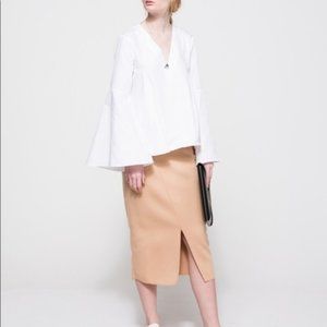 White Stelen Bell Sleeve Top